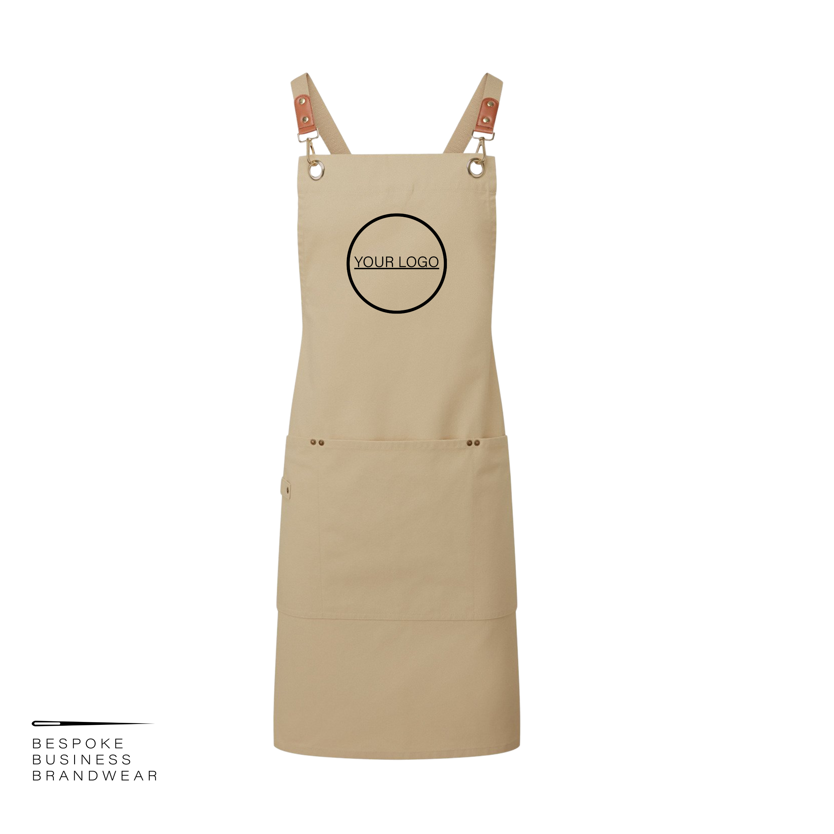 Clip ‘n’ Clasp cross-back bib apron