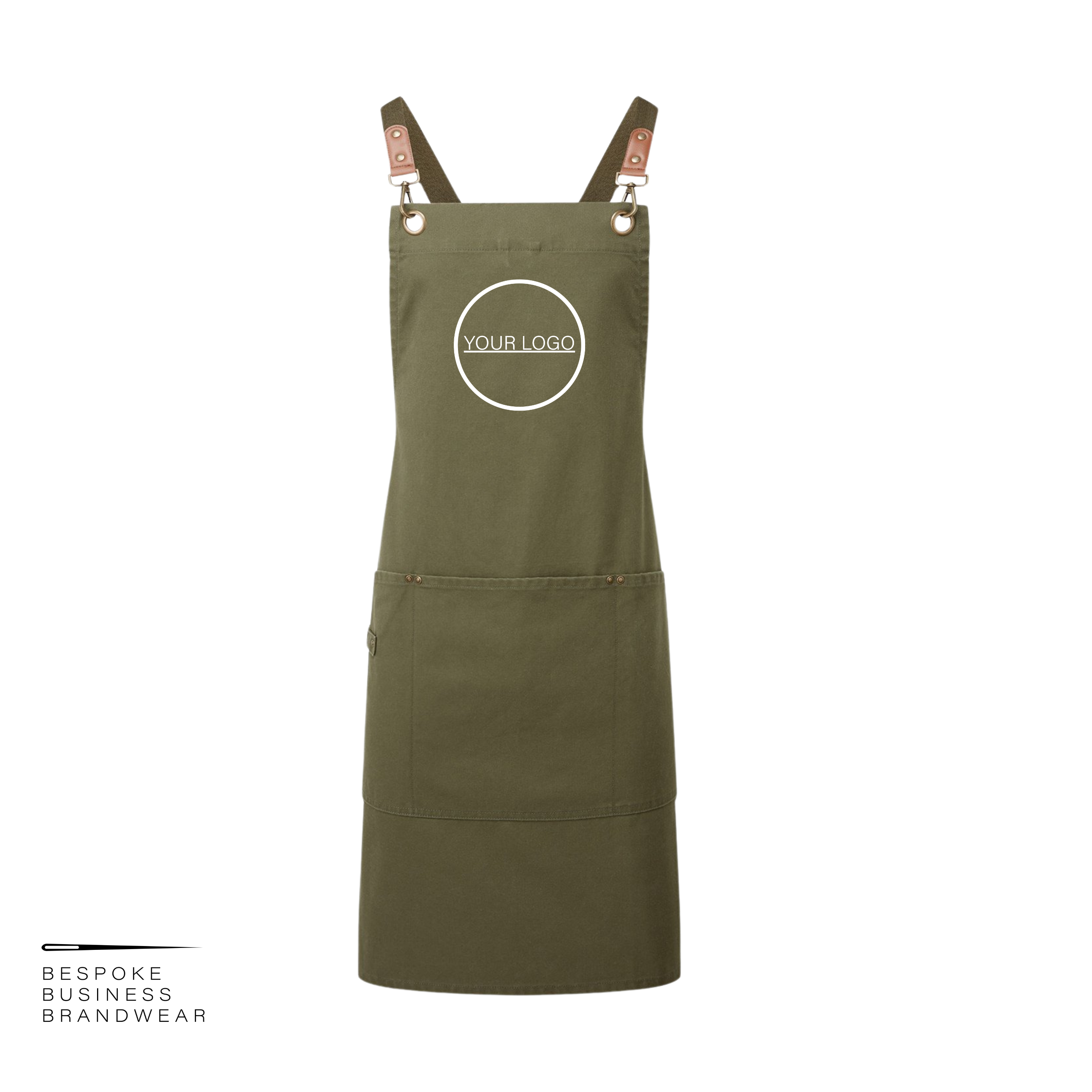 Clip ‘n’ Clasp cross-back bib apron