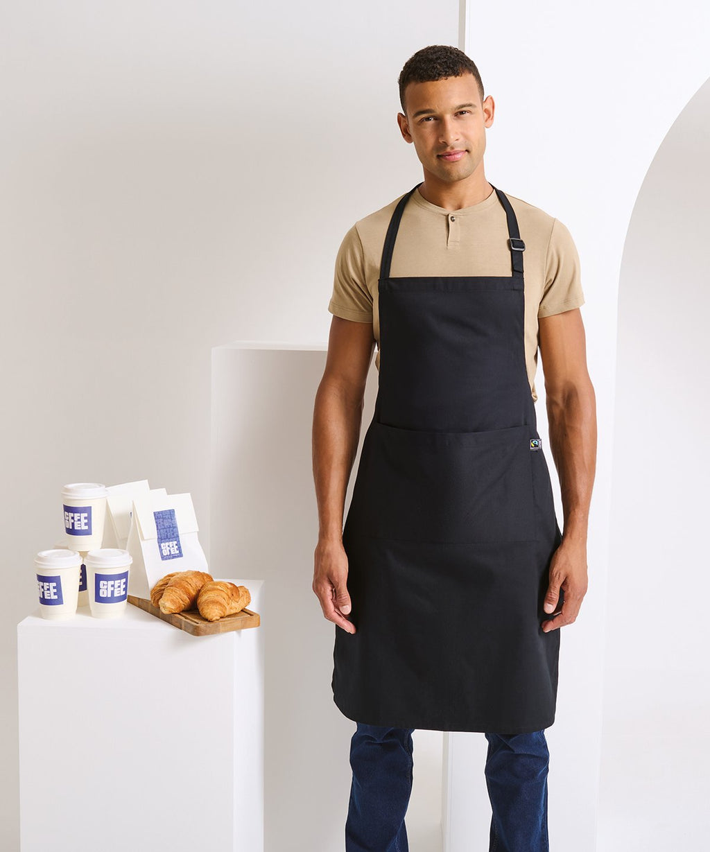 Cotton bib apron, organic and Fairtrade certified