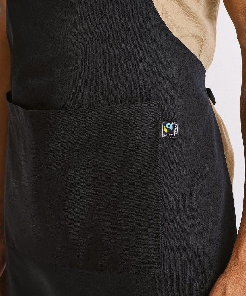 Cotton bib apron, organic and Fairtrade certified